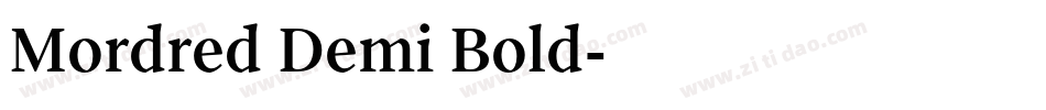 Mordred Demi Bold字体转换